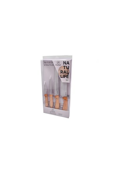 Parfait 4-Piece Kitchen Knife Set with Wooden Handle