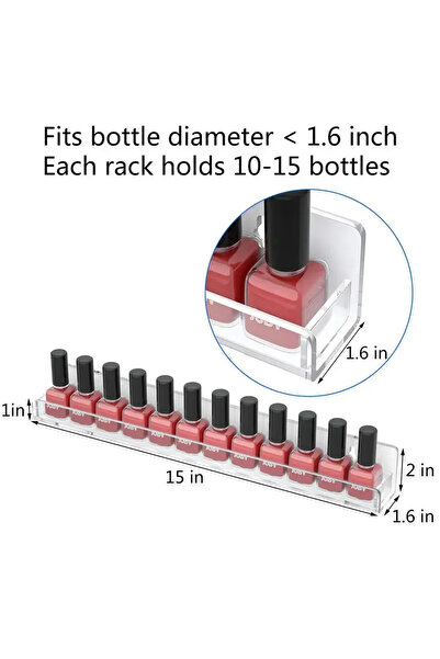 Choice1 رف عرض طلاء الأظافر ذو الطبقة الواحدة، حامل تخزين شفاف من الأكريليك، ...