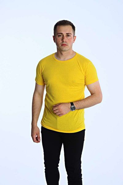 Benim Denim Eko Slimfit Basic T-Shirt Yellow