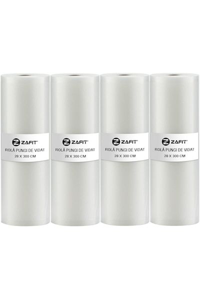 zafit Set 4 Rolle Vacuum Bags Embossed ZAFIT™, 28 x 300 cm, BPA-Free