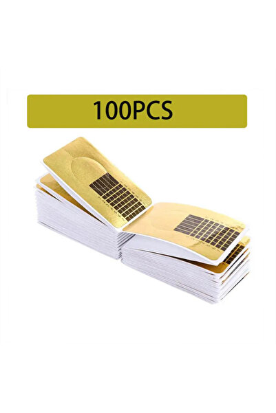 Choice ملصقات أظافر ذهبية مكونة من 100 قطعة لنصائح بودرة الأكريليك وأدوات فني...
