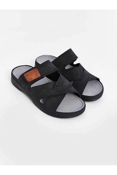 LC Waikiki Black Cross Strap Men's Sandals
