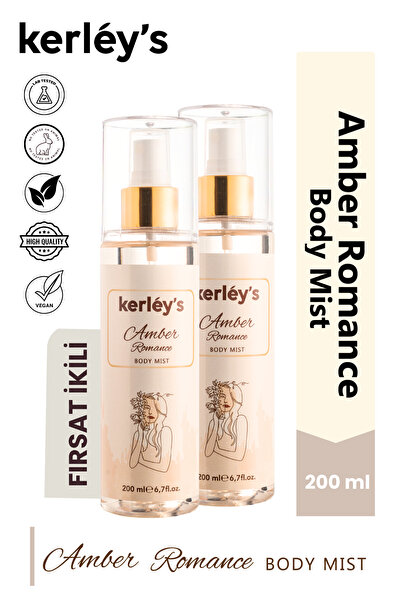 Kerley s Amber Romance Body Mist, Kadın Vücut Spreyi, Fırsat İkili (2x200 ml)