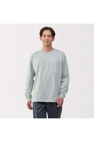 Muji تي شيرت كول تاتش واسع الأكمام