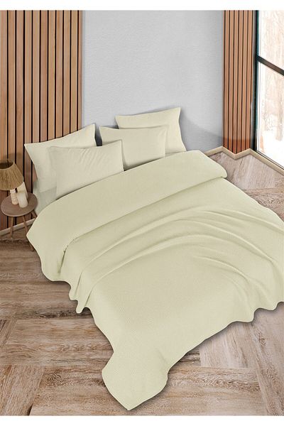 HomeBerry Adaline Ecru Double Pique Set 200 X 230 cm