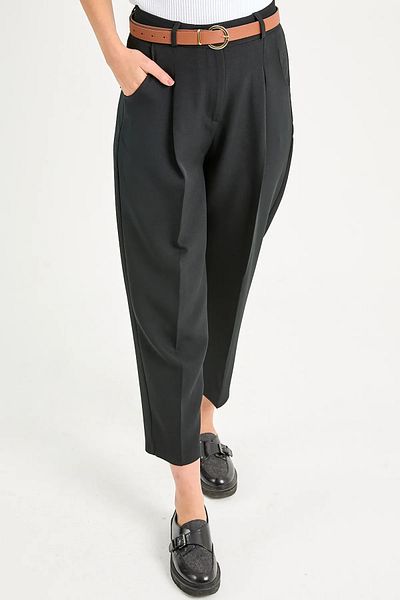 karpuzbutiks Belted High Waist Pants-36