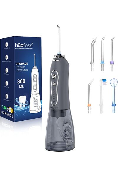 h2ofloss Water Flosser 5 Modes Cordless Portable 300ML Large Water Tank