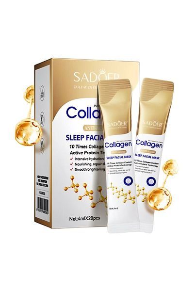 SADOER Collagen Anti-Aging Sleep Facial Mask - Collagen Night Facial Mask (20×4 ml)