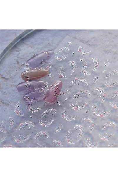 Choice 1 قطعة MS598-Y 1 قطعة ملصقات أظافر جيلي لامعة من الكريستال الجليدي الف...