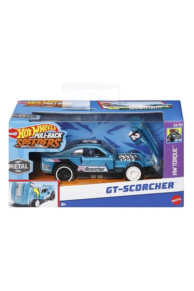 mattel Hot Wheels Metal Pull Back GT Scorcher Car 1:43 Scale