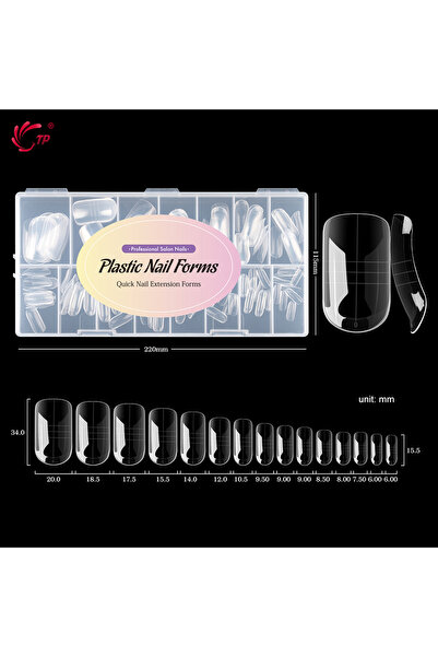 Choice TP-TI15A-150 قطعة TP 150 قطعة أشكال أظافر مزدوجة لأصابع القدم من جل تم...