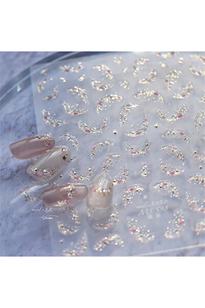 Choice 1 قطعة MS598-J 1 قطعة ملصقات أظافر جيلي لامعة من الكريستال الجليدي الف...
