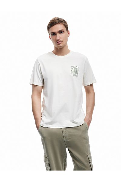 Koton Regular Fit Short Sleeve Crew Neck Cotton Printed T-Shirt