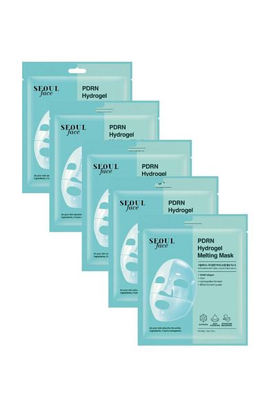 Dermal Seoul Face Pdrn Hydrogel Melting Mask Moisturizing Skin Repair Transparent Gel Mask 34 Gr 5 Pieces