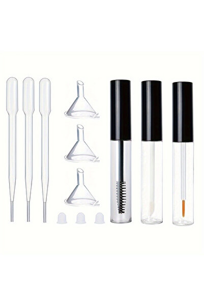 Choice مجموعة من 3 أنابيب ماسكارا بلاستيكية فارغة سعة 10 مل مع فرشاة ماسكارا ...