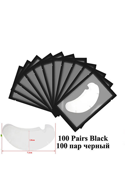 Choice1 100 زوج من وسادات الرموش السوداء على شكل حرف U، 50/100 زوج من وسادات الرموش المزروعة، لاصقات جل تحت العين