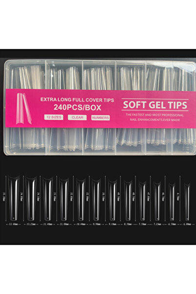 Choice 240 قطعة من أظافر كاوبوي الصناعية مقاس XXL، أظافر راقصة باليه طويلة لل...