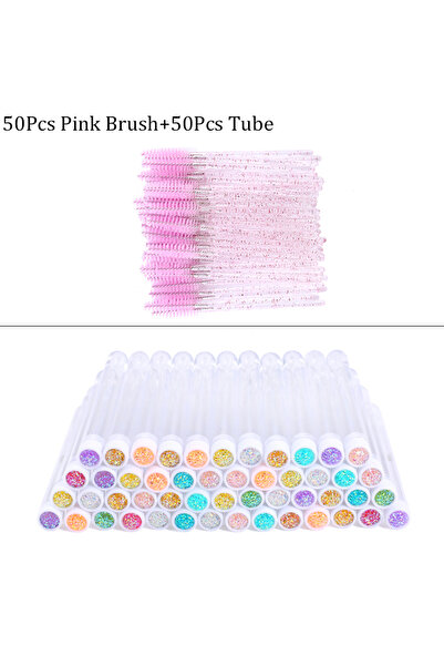 Choice1 B 50pctube 50pcbrush 100PCS فرشاة رموش للاستخدام مرة واحدة فرشاة رموش قابلة لإعادة الاستخدام فرشاة رموش بكرات فرشاة