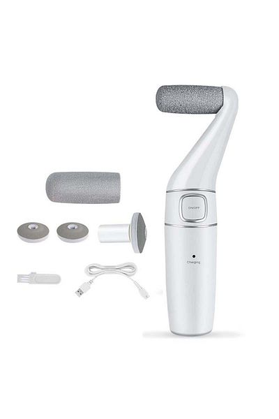 Choice WHITE Electric Foot File Grinder USB Charging Foot Callus Remover Foot Grinder Replacement Head Foot