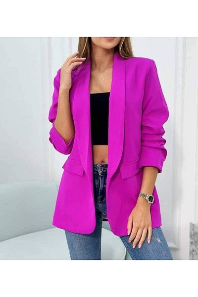 GLAMSI Sacou Damă cu Mâneci Încrețite – Stil Modern & Elegant