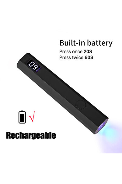 Choice1 مصباح أظافر محمول أسود، شاشة توقيت صغيرة محمولة، مصباح يدوي سريع الجف...