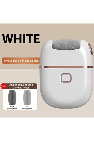 Choice White Electric Foot Grinder Rechargeable Dead Skin Remover Feet Scrubber Callus Pedicure Dry Dead Cr