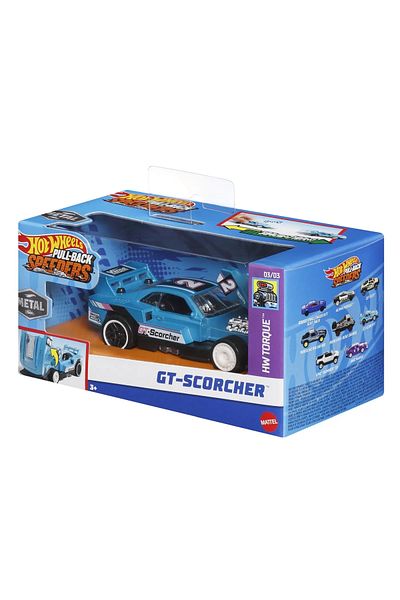 mattel Hot Wheels Metal Pull Back GT Scorcher Car 1:43 Scale