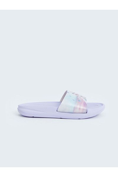 LC Waikiki Lilac Frozen Printed Girl's Beach Slippers