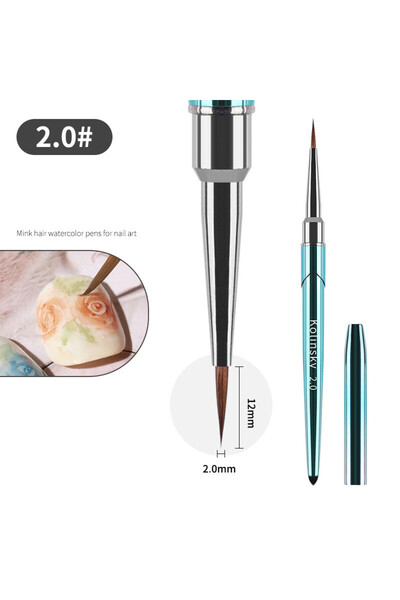 Choice G-B0550-02 Different Colored Handle Kolinsky Hair Nail Acrylic Brush Liquid Powder DIY Nail Drawing