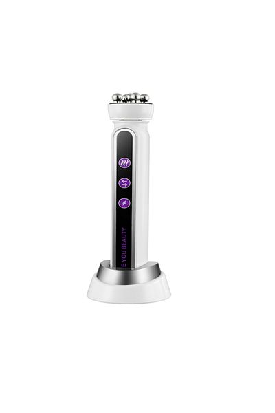 Choice WHITE 3in1 RF Heating EMS Facial 360° Roller Massager for FIne Lines Lifting Skin Rejuvenation Skin