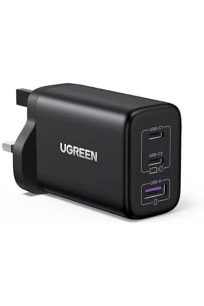 Ugreen 65W Samsung S24 Ultra Charger Type C with 3 Ports, GAN Fast Charging Adapter