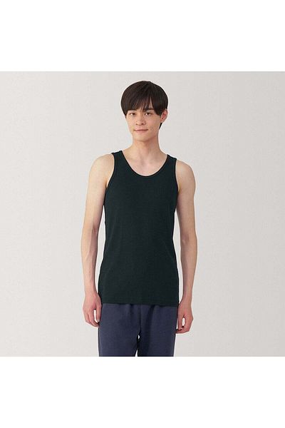 Muji قميص داخلي قطني ماص للرطوبة