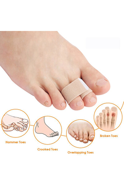 Choice7 النوع B - 5 قطع من Pexmen 1/2/5/10 قطع من ضمادات تقويم أصابع القدم ال...
