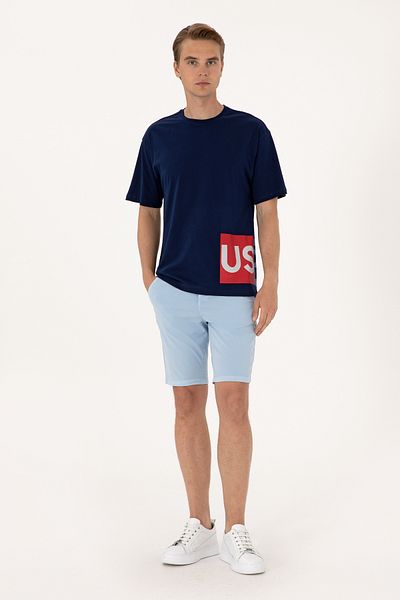 U.S. Polo Assn. Ανδρικό Μπλε Υφαντό Σορτς 50299183-VR003