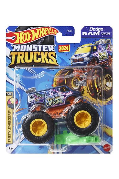 mattel Hot Wheels Monster Truck Dodge Ram Van 1:64 Scale