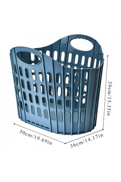 OEM Coș mare pliabil din plastic, albastru