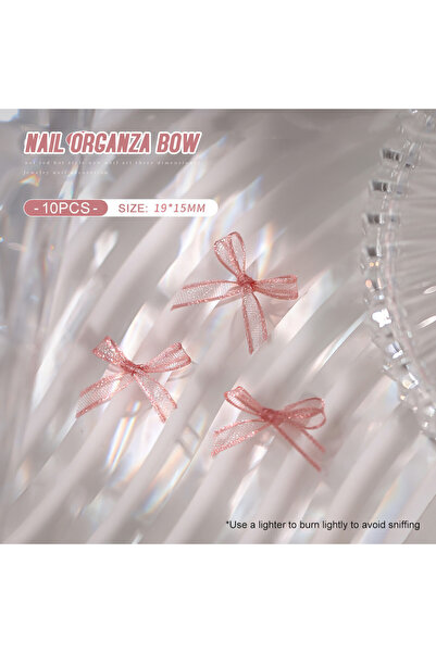 Choice مجموعة من 10 قطع وردية اللون على شكل فيونكة صغيرة على شكل باليه، زينة ...