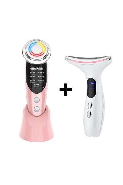 Choice skin care set-3 7in1 Face Lift Device EMS RF Microcurrent Skin Rejuvenation Facial Massager + 3Color