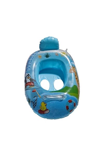JML Inflatable Float With Handle and Seat Support for Kids, 60 x 40 cm, Blue