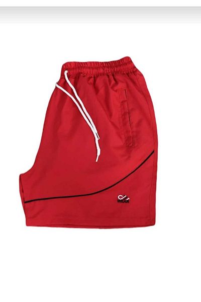 TUWAN sport Men's Large Size Black Zipper Pocket Mesh Sea Shorts