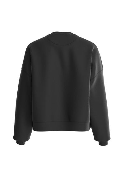 Guess Hanorac negru cu gât rotund pentru femei - W4rq13kc5h2-jblk