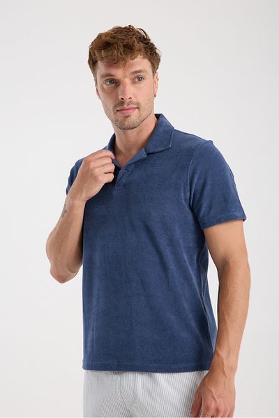 hateko Μπλουζάκι Raymons Terry Polo Collar από ύφασμα πετσετών