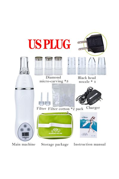 Choice US Plug Portable 7 Tip Skin Diamond Peeling Beauty Machine Massager Anti-aging Microdermabrasion Rem
