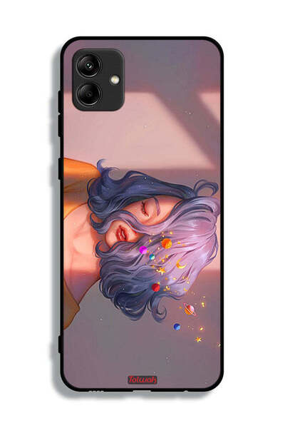 Tolwak غطاء حماية لهاتف سامسونج جالاكسي A04e بتصميم فتاة وفن الفضاء