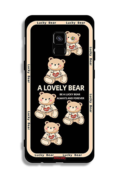 Tolwak غطاء حماية لهاتف Samsung Galaxy A8 Plus (2018) - دب جميل