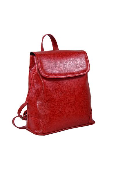 Magazinul de genti Women's backpack made of genuine leather, model 097, White