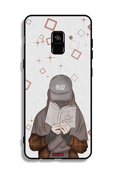 Tolwak غطاء حماية لهاتف Samsung Galaxy A8 Plus (2018) بتصميم فتاة تقرأ الفن