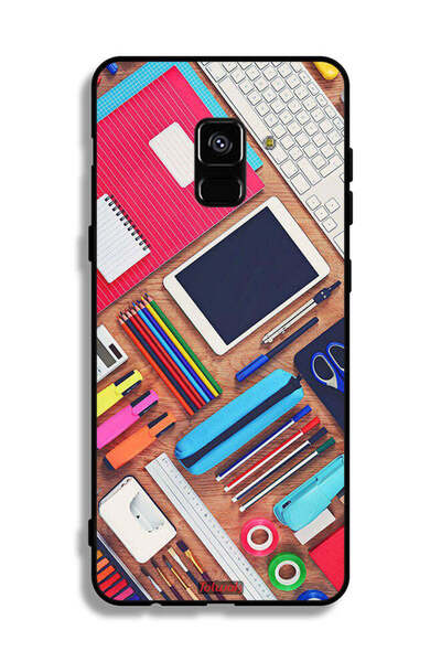 Tolwak غطاء حماية لهاتف Samsung Galaxy A8 Plus (2018) بتصميم Girl Hobby Desk