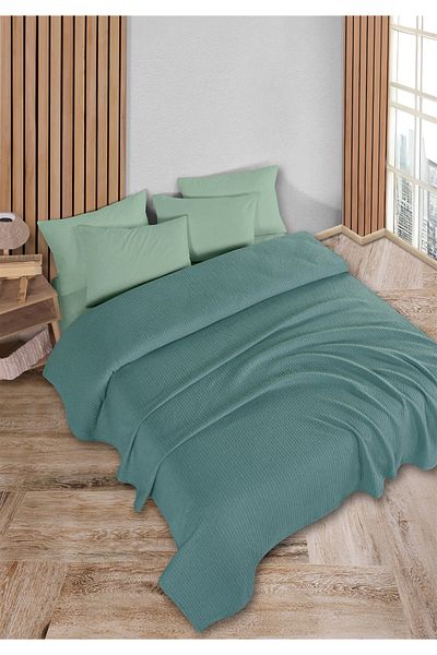 HomeBerry Mystic Turquoise Single Pique Set 160 X 230 cm