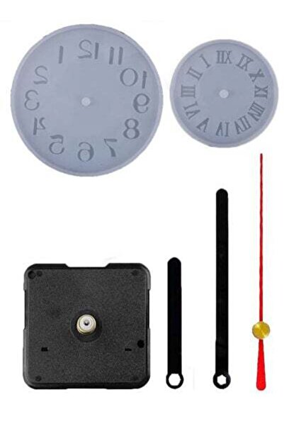 Graffiti Resin قالب سيليكون ساعة 2 قطعة مع عقارب